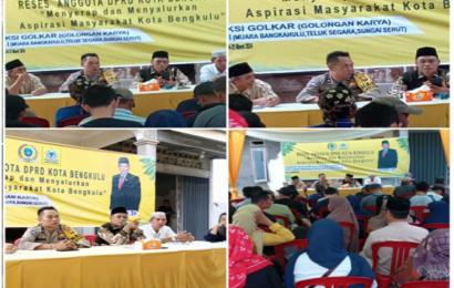 Bhabinkamtibmas Polsek Muara Bangkahulu Monitoring Kegiatan Reses Anggota DPRD Kota Bengkulu