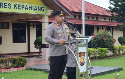Apel Pagi, Kapolres Berikan Penekanan Kepada Personel