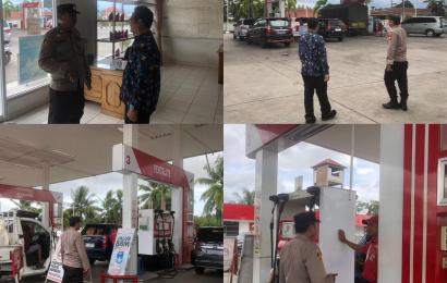 Patroli Dialogis, Personel Polsek Kampung Melayu Samabngi SPBU Kandang Sampaikan Imbauan 