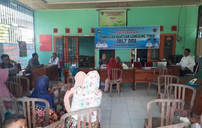 Kanit Binmas Hadiri Penyaluran BLT DD Tahun 2024 Desa Kota Bumi Baru 