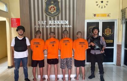 Polres Bengkulu Utara Tetapkan 4 Tersangka Tindak Pidana Pengeroyokan