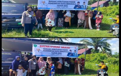 Bhabinkamtibmas Polsek Kampung Melayu Monitoring dan Pengamanan Pasar Murah 