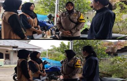 Sambangi Mahasiswa KKN UNIB, Bhabinkamtibmas Sampaikan Imbauan Kamtibmas 