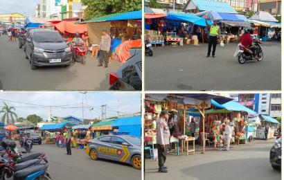 Berikan Pengamanan, Polsek Ratu Samban Patroli di Pasar Takjil Ramadhan