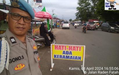 Polsek Selebar Monitoring dan Pengamanan Pasar Kaget 
