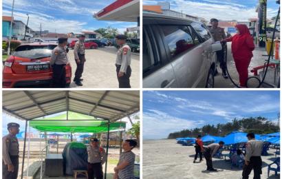Satsamapata Patroli ke SPBU Sampaikan Imbauan Cegah Kecuranag 