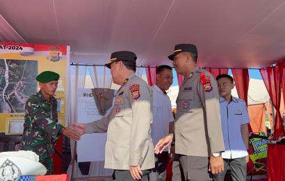Tim Supervisi dan Asistensi Pelaksanaan Operasi Ketupat Nala-2024 Polda Bengkulu Cek Posyan Simpang Enam Seluma