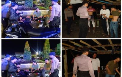 Gelar Patroli, Sat Samapta Sambangi Pemuda yang Nongkrong dan Sampaikan Imabauan Kamtibmas  