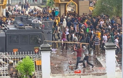 Aksi demo Indonesia Cemas Jilid II di DPRD Provinsi Bengkulu. (Foto: Istimewa)