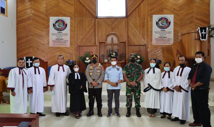Kapolres Rejang lebong Tinjau Pengamanan Ibadah Jumat Agung