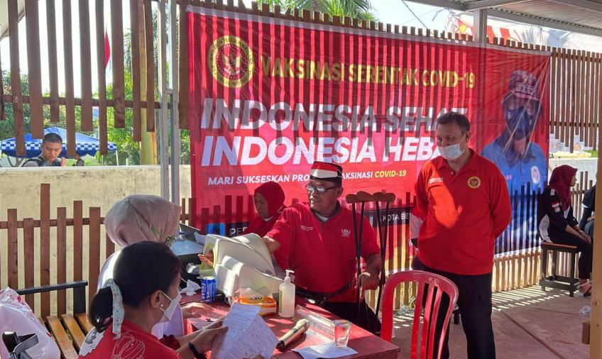 Peringati HUT RI ke-77, BINDA Bengkulu Gelar Vaksinasi Serentak di Kabupaten dan Kota