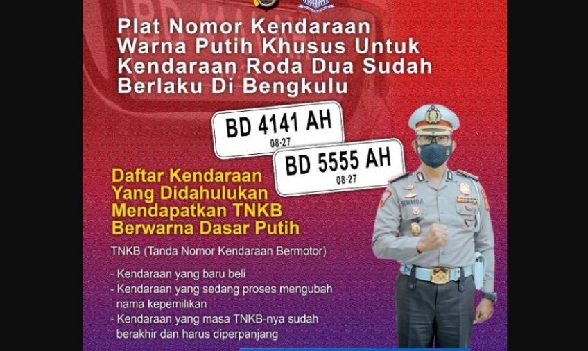 TNKB Roda Dua Warna Putih Resmi Diberlakukan, Terus yang Masih Plat Hitam?