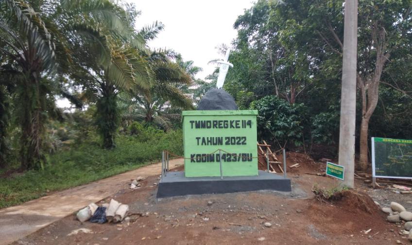 Tugu Prasasti TMMD 114 Sudah Capai Target 100 Persen 