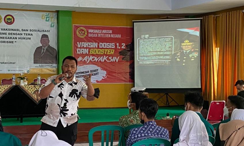 Dihadapan 150 Mahasiswa, Kasatgaswil Bengkulu Densus 88 AT Polri Beri Motivasi dan Paparkan Bahaya Radikalisme