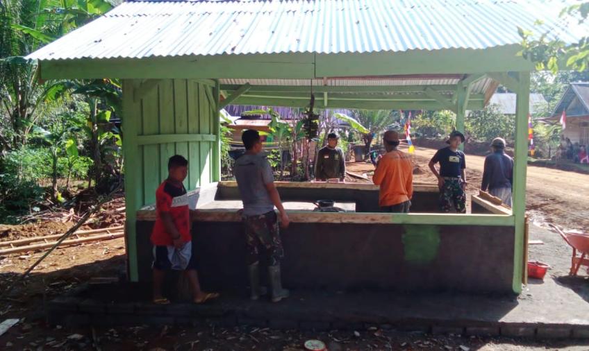 Pos Kamling di TMMD ke-114 Kodim 0423/BU Hampir Rampung