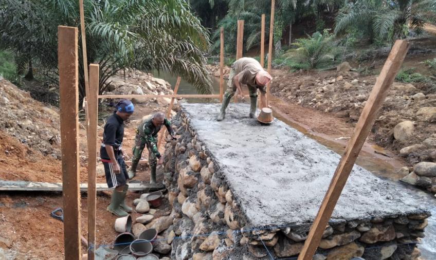 Satgas TMMD 114 kejar target sasaran fisik pembangunan jembatan