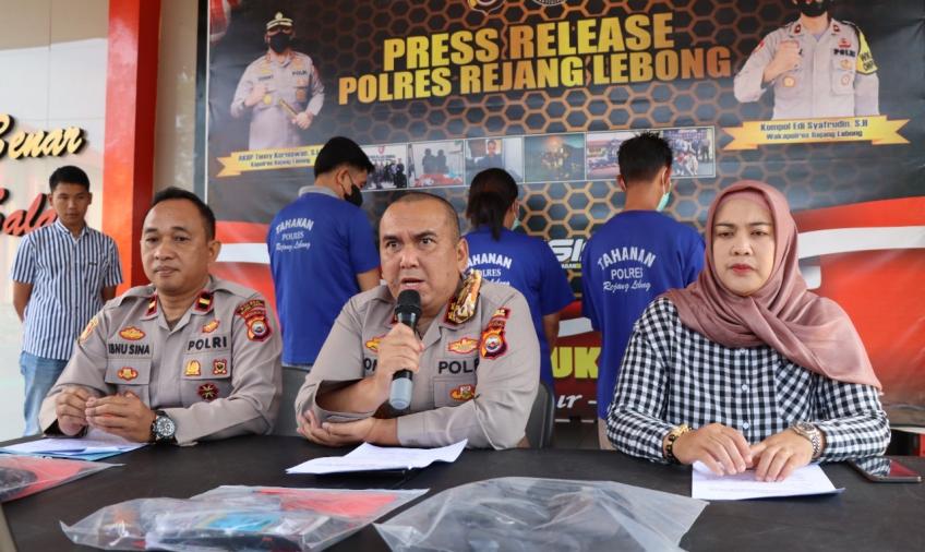 Polres Rejang Lebong saat press release
