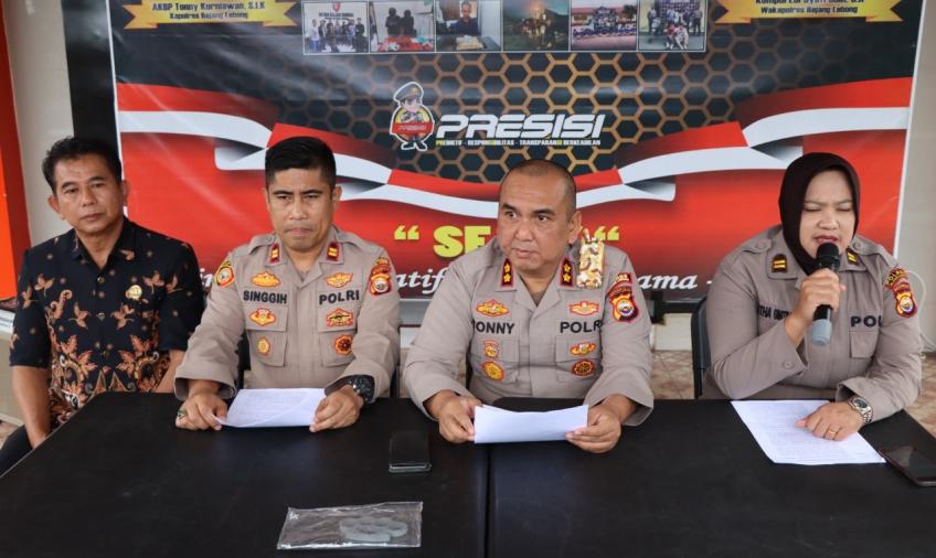 Polres Rejang Lebong saat press release