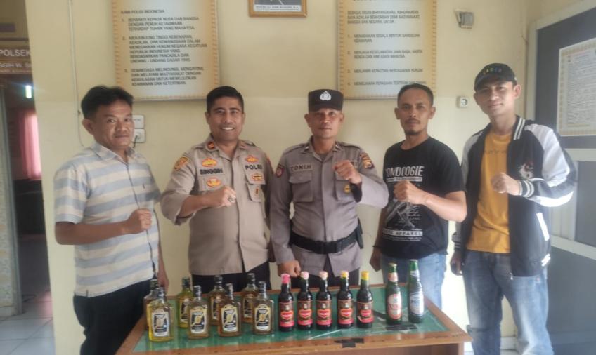 Polsek Bengko Amankan Miras di 2 Warung Manisan