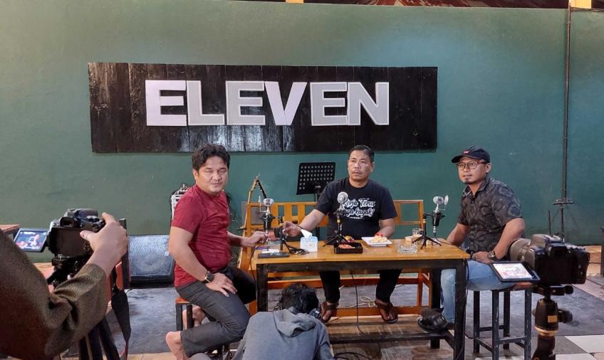 Usin saat menjadi narasumber Podcast di Chanel Forum Bengkulu