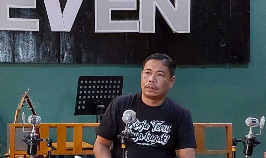 Usin saat menjadi narasumber Podcast di Chanel Forum Bengkulu