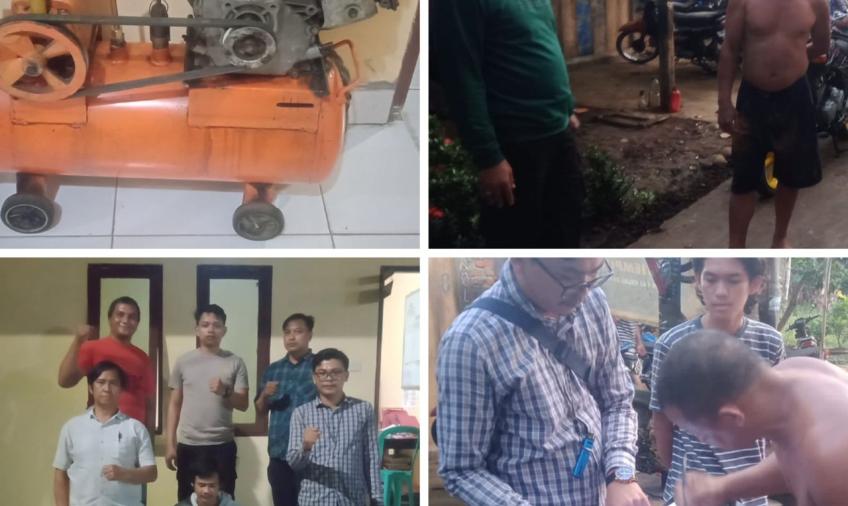 terduga pelaku penggelapan dan BB diamankan polisi