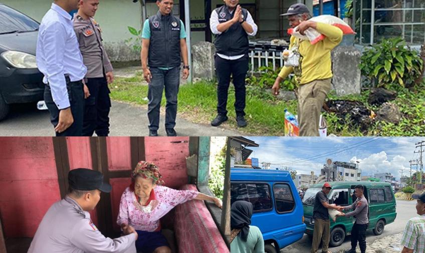 Polres Rejang Lebong Bagikan Puluhan Karung Beras ke Warga Terdampak Penyesuaian Harga BBM
