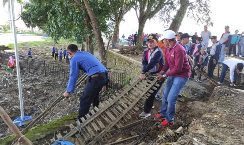 Walikota Ahmadi Tampak Bersemangat Pimpin Gotong Royong Sambut MTQ