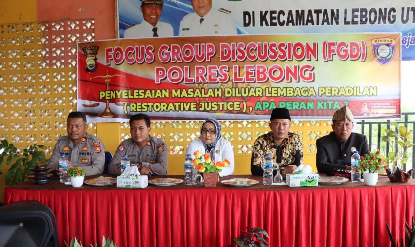 Gelar FGD, Polres Lebong Bahas Restorative Justice di Kecamatan Lebong Utara