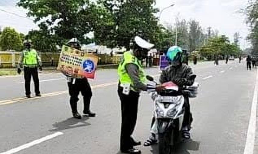 Polisi Lantas saat menjalankan tugas
