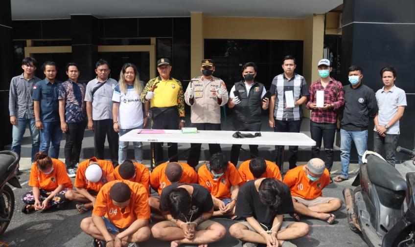 Polres Bengkulu saat press conference