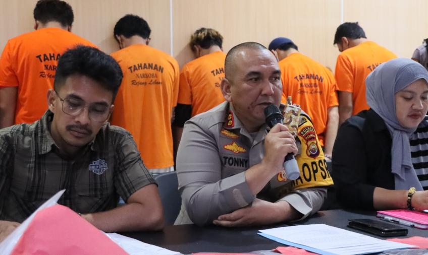 Polres Rejang Lebong saat press release