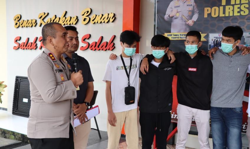 Polres Rejang Lebong saat press release