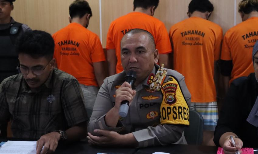 Polres Rejang Lebong saat press release