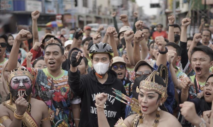 Pemandangan berbeda pada pelaksanaan Car Free Day Kota Solo