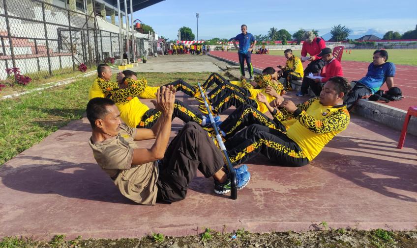 Dukung Pelayanan, Polresta Bengkulu Laksanakan Tes Jasmani Berkala Bagi Anggota