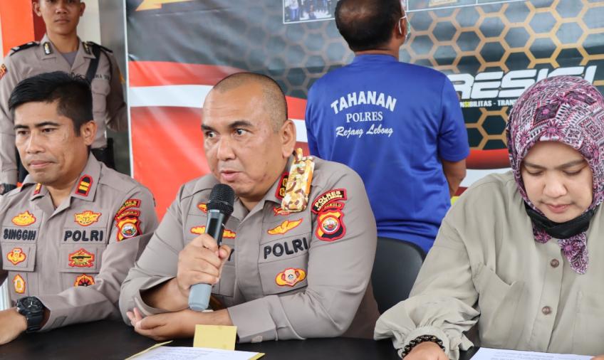 Polres Rejang Lebong saat press release