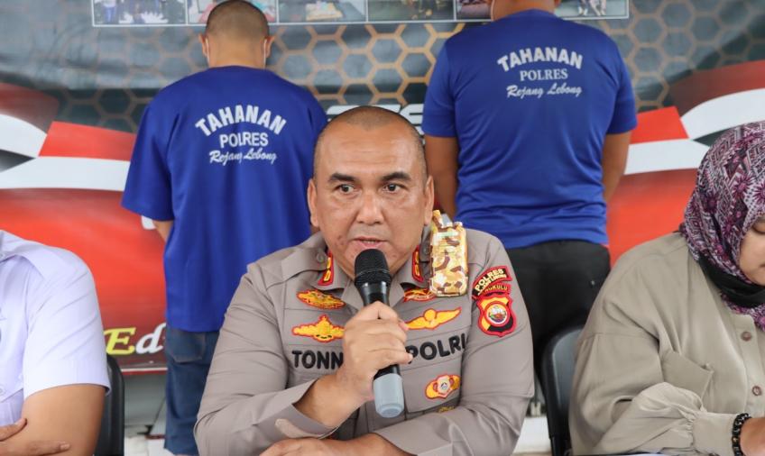 Polres Rejang Lebong saat press release