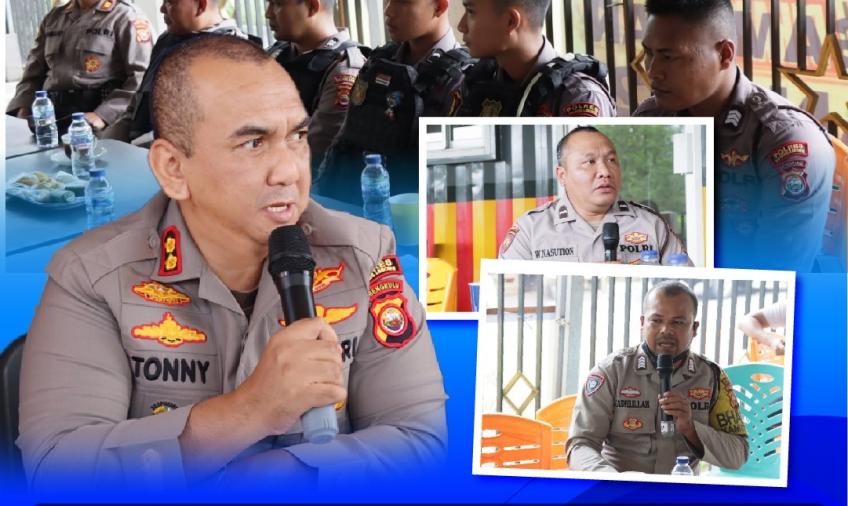 Kapolres RL Ngobrol Santai dengan Personel Patroli Motor 
