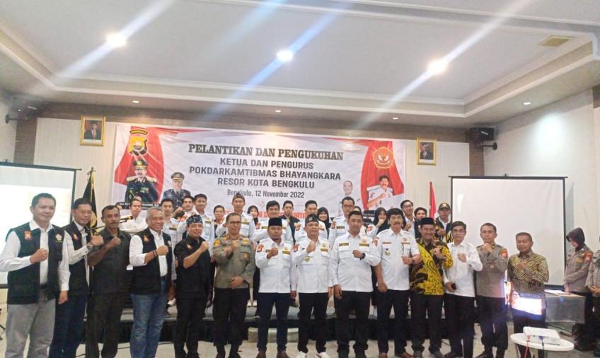 Pelantikan Pokdarkamtibmas Bhayangkara Resor Kota Bengkulu
