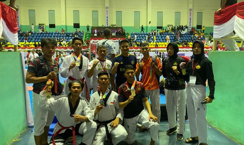 Utusan Polda Bengkulu Panen Medali di Kejurnas Taekwondo Kapolri Cup IV 2022, 3 Diantaranya Emas