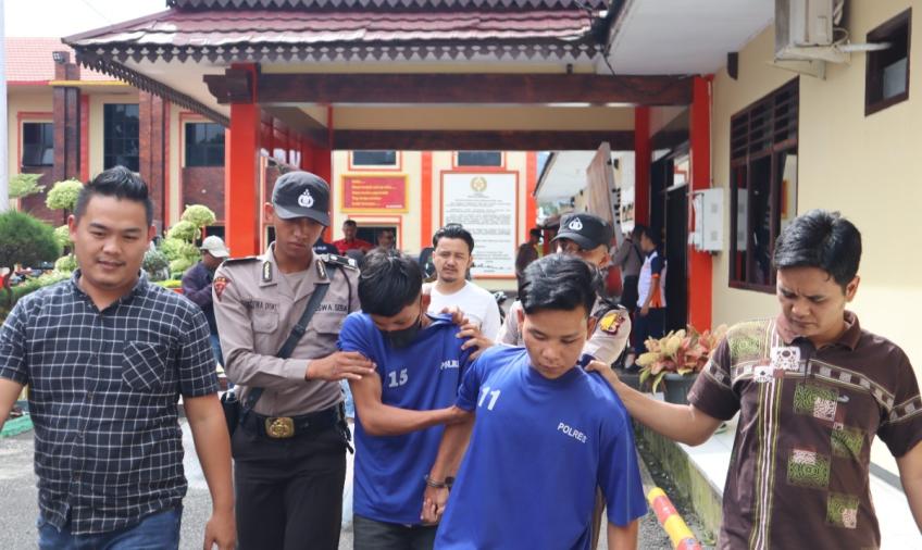 Polsek Curup saat melakukan press release