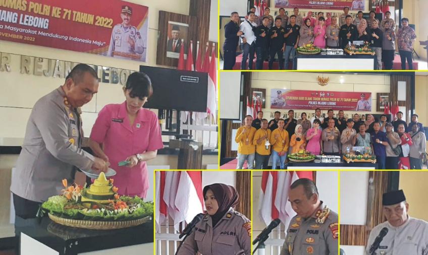 Polres Rejang Lebong Syukuran HUT Humas Polri ke-71