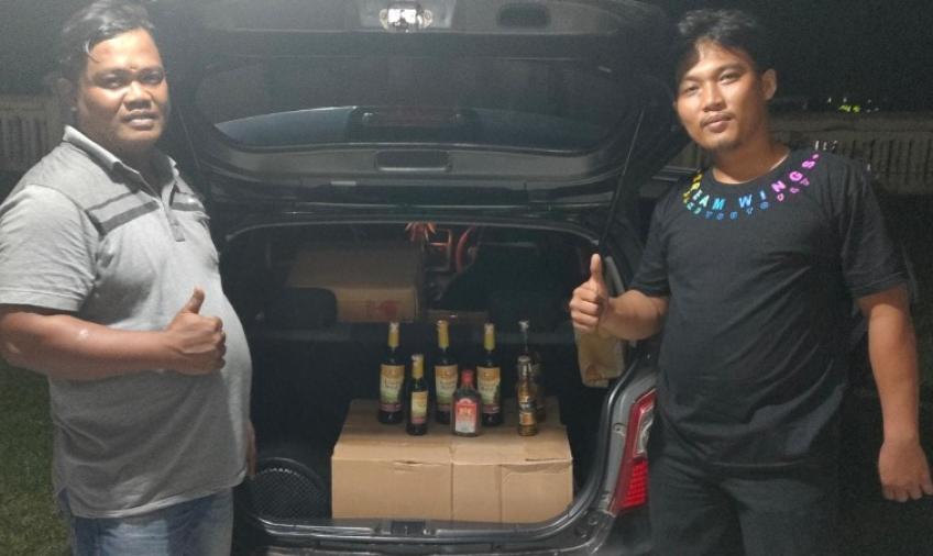 Polsek Pino Temukan Ratusan Botol Miras