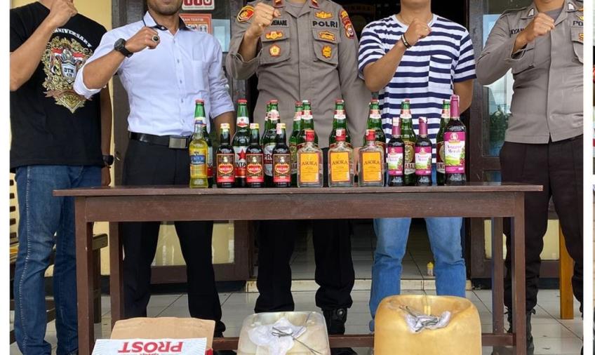 miras dan tuak diamankan polisi