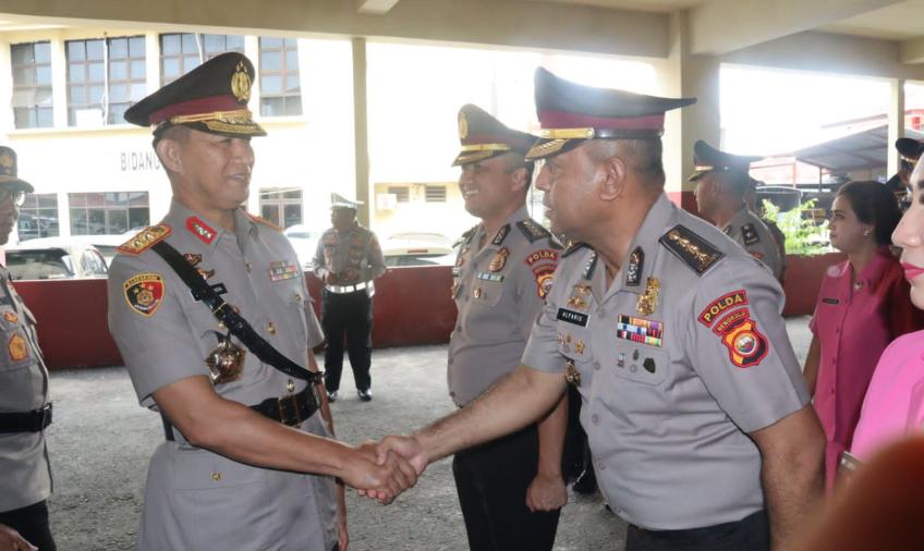 Ratusan Personil Polda Bengkulu Hari Ini Dapatkan Kenaikan Pangkat