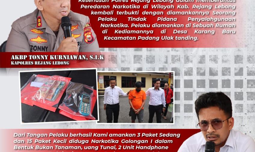 Amankan Pengedar, Polres Rejang Lebong Sita Belasan Paket Narkotika dan Uang Jutaan Rupiah