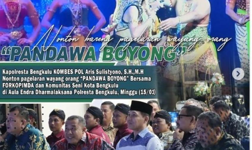 Nobar Wayang Orang "Pandawa Boyong"