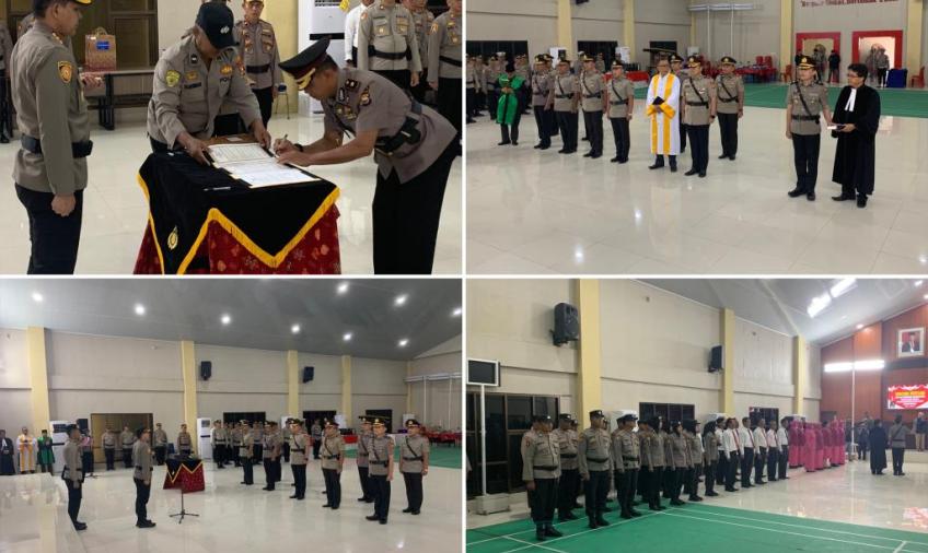 Kapolresta Bengkulu Pimpin Sertijab Kabag, Kasat dan Kapolsek Jajaran