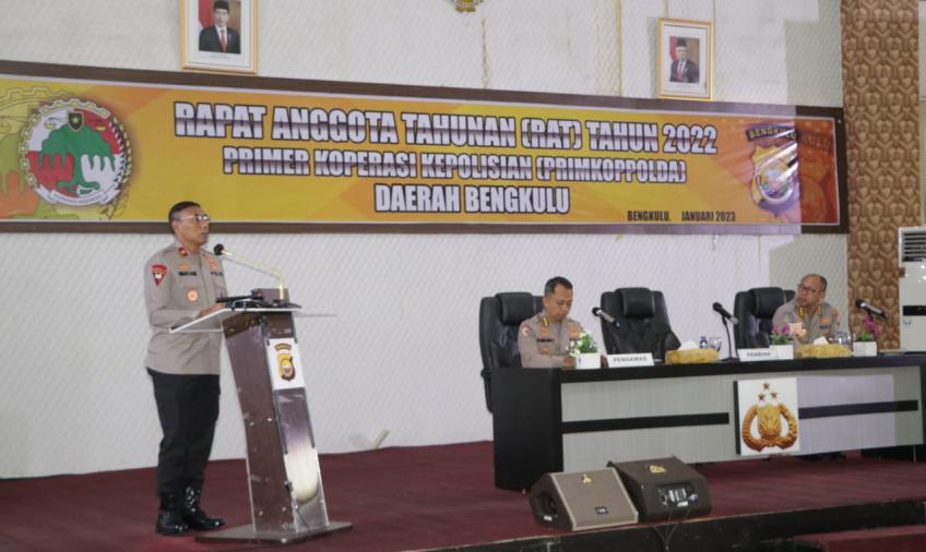 Wakapolda Bengkulu Brigjen Pol. Drs. Umardani, M.Si memimpin langsung Rapat Anggota Tahunan 